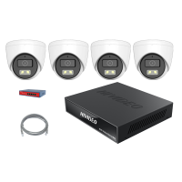 IP Комплект видеонаблюдения HIVIDEO на 4 купольные камеры 5mpx
